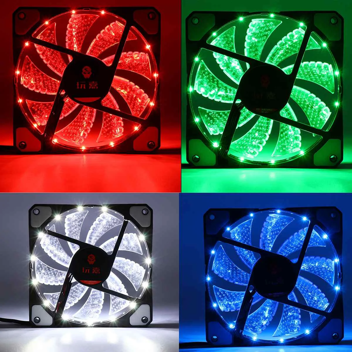 4 اللون 120 مللي متر 15LED ضوء النيون PC وحدة معالجة خارجية للحاسوب CPU تبريد مروحة وزارة الدفاع برودة 3 و 4Pin 12 V 1500 RPM تبريد الهواء