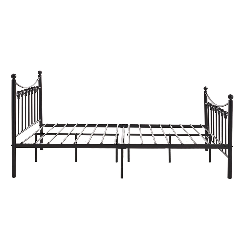  Panana Sturdy 4ft6 Double /4ft6 small Metal Frame Ins style Black Bedstead Slatted Base Bedroom Fur - 32984011465
