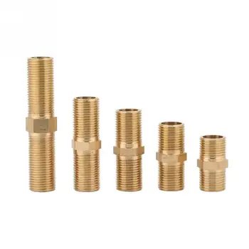 

G1/2" 1Pcs/2Pcs Brass Pipe Fitting Hex Nipple Water Tube Connecting Accessories Brand New