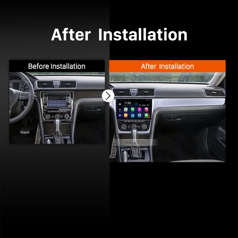 Excellent Harfey 10.1" Android 6.0/8.1 Car Multimedia Player Radio For 2013 2014 2015 VW Volkswagen Passat Head Unit Support Wifi RDS 3