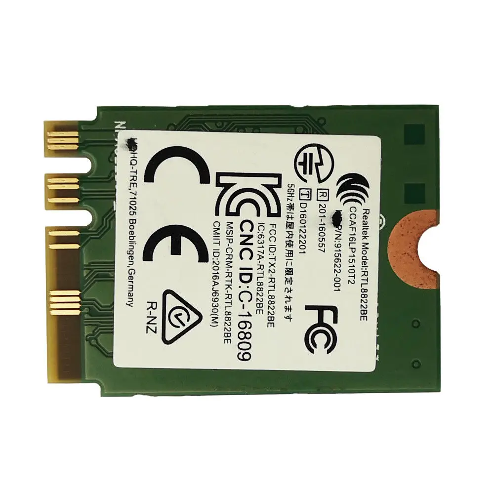 Realtek RTL8822BE IIEEE802.11AC/A/B/G/N WiFi + Bluetooth4.1 NGFF плата Wireless WLAN Card 2 4G/5GHz sps :915623 001|Сетевые карты| |