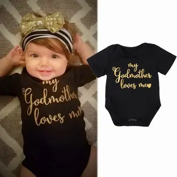 

Newborn Baby Kids Boys Girls Clothes Infant Cotton Jumpsuit Bodysuit Outfit Set Godmother Love Me DONT CHOOSE SIZE 6M