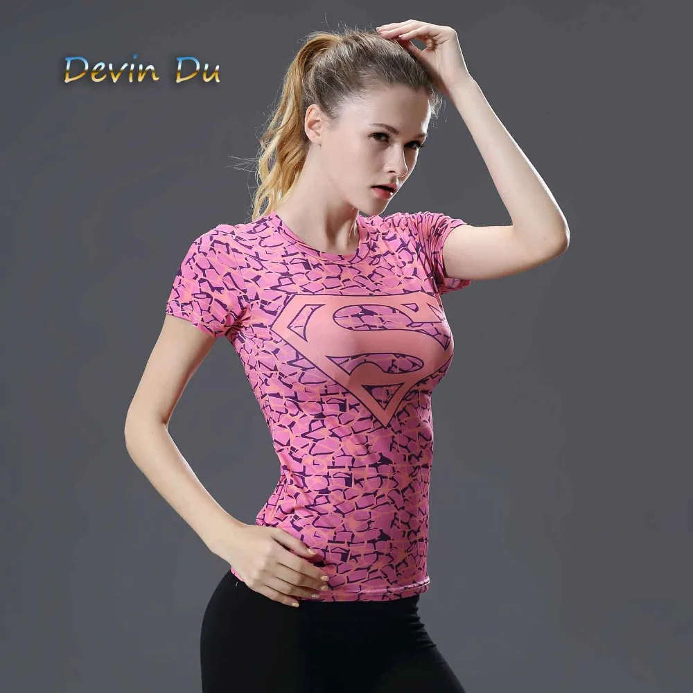 

Marvel Heroes T Shirt Women T-shirt Fashion Caption America 3D Print Avenger Compression Shirts Tops Superman Shirt Tights