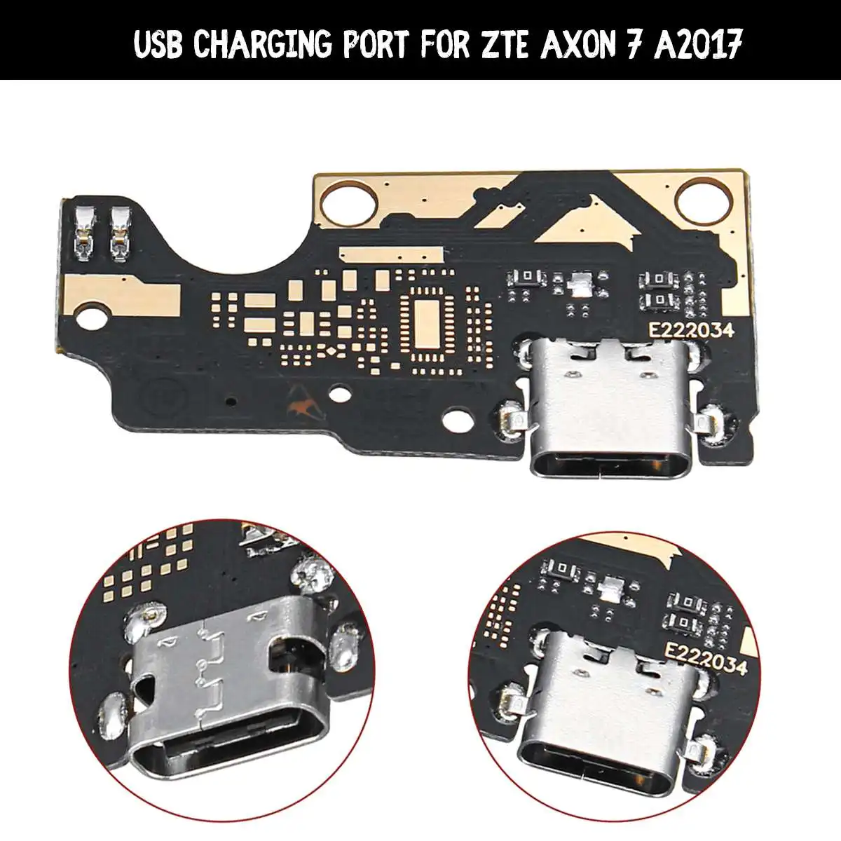 

USB Charger Charging Port Dock Connector Flex Cable Replacement Part Dock Board for ZTE Axon 7 A2017
