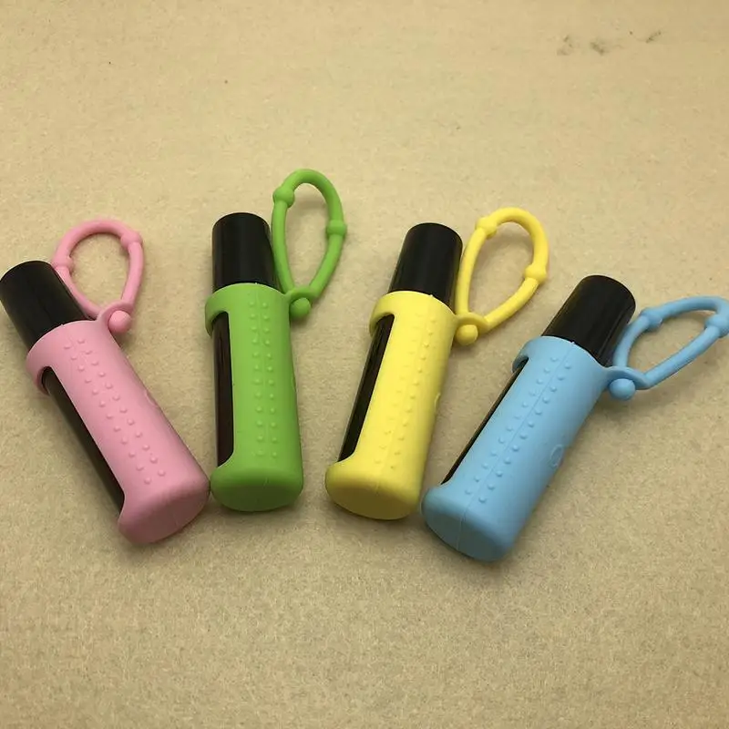 

Silicone Essential Oil Case 10ml 5ml Bottle Protector Travel Accessories Organizer Colored Lanyard Spray Bottle Protective Cover