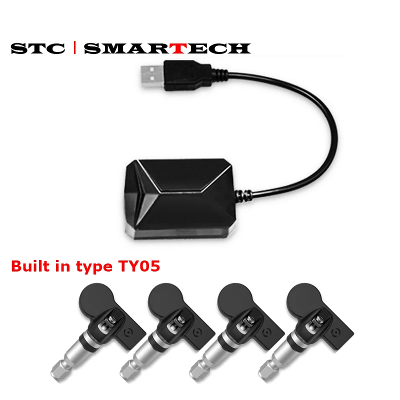 Android DVD TPMS USB сигнализация в шинах Система контроля давления в шинах 4 шины внешние/внутренние датчики Температурная сигнализация внутренняя