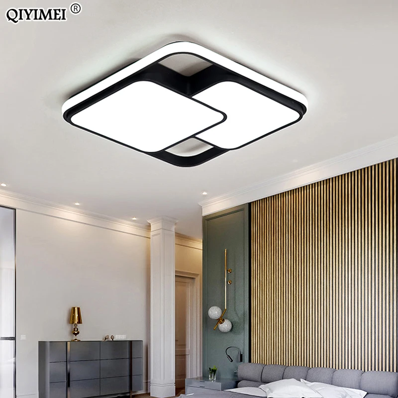 Белый, черный, окрашенный, современный светодиодный светильник-люстра для спальни, кабинета, столовой, освещение, AC85-260V, домашняя люстра