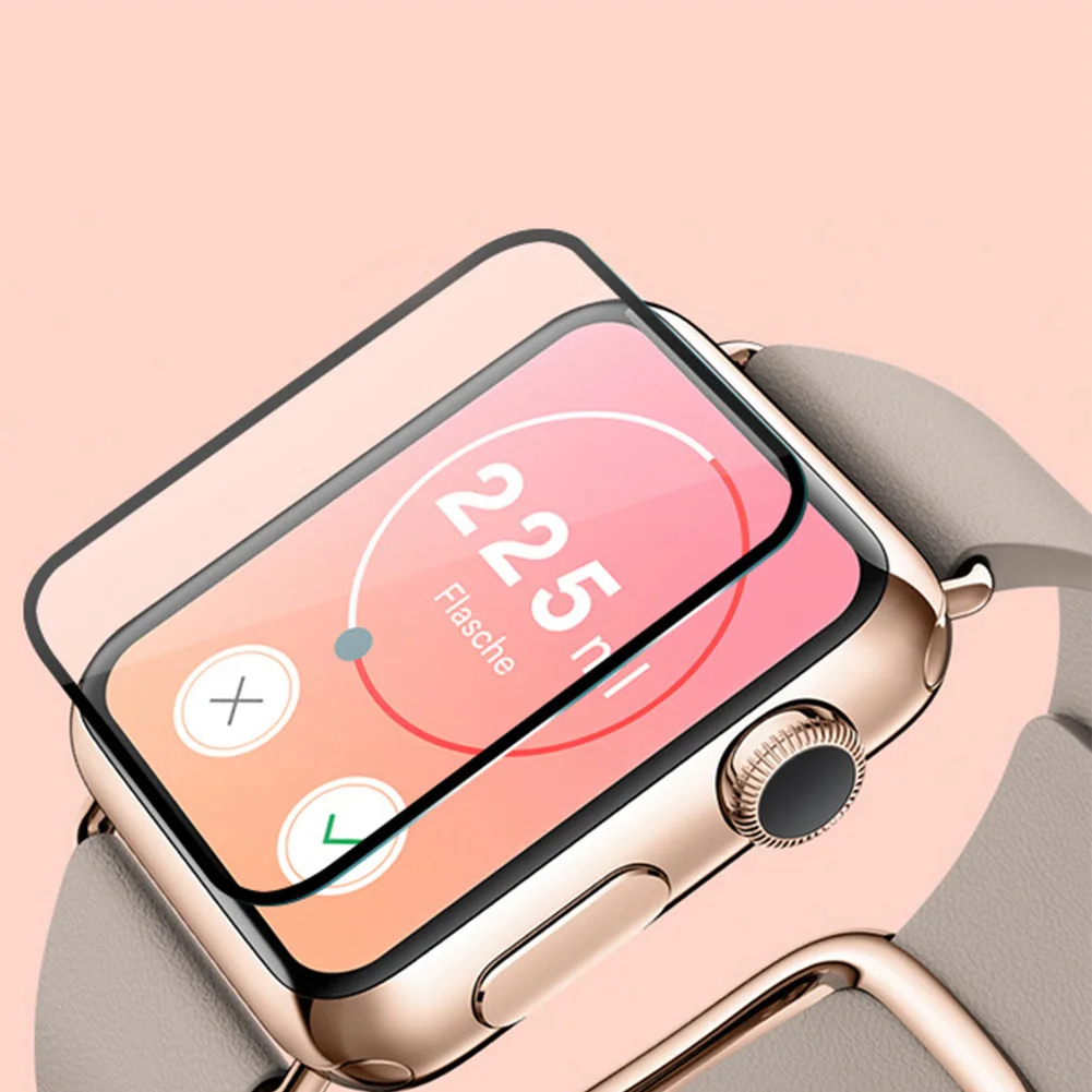 

Ultra Thin 9H Tempered Glass Screen Protector Film Cover For Apple Watch 38/42mm