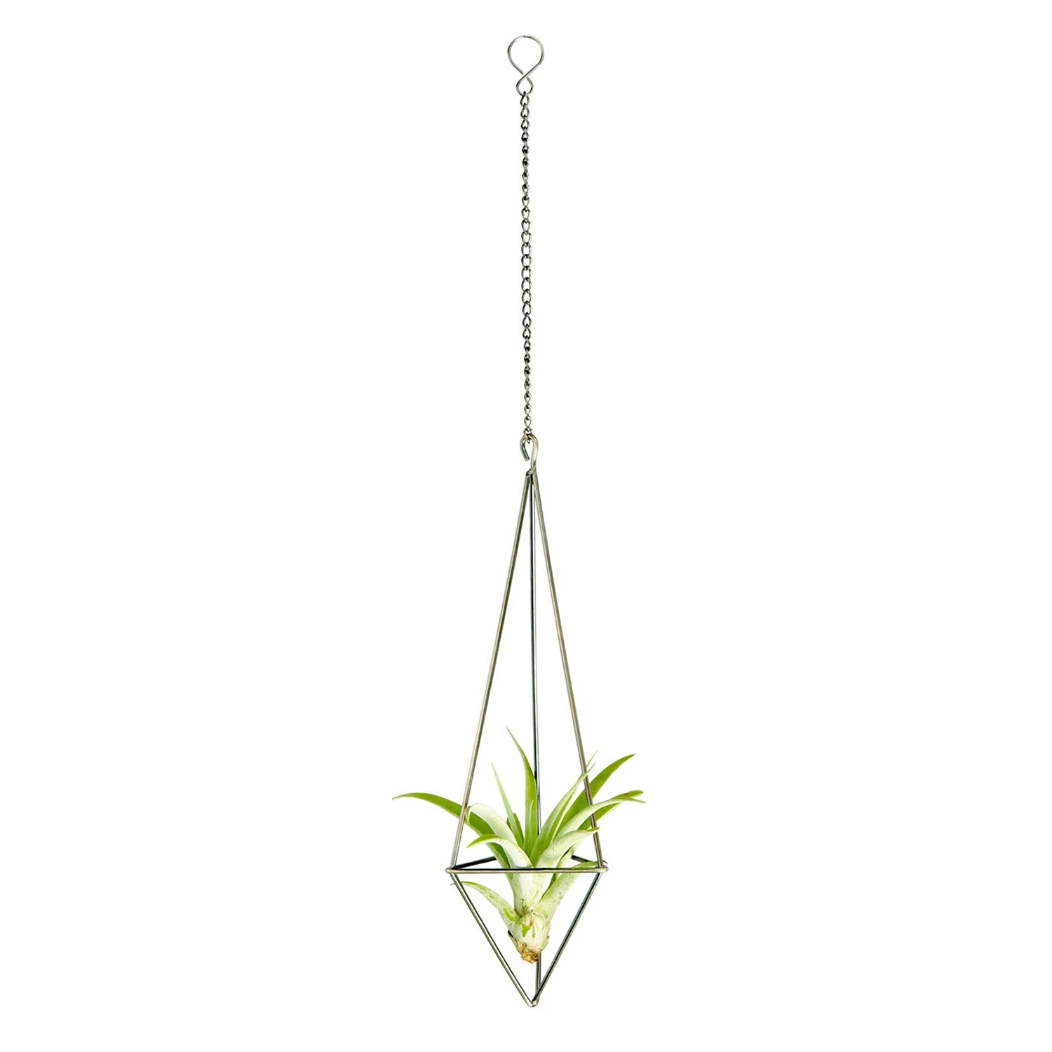 Promotion! 1 Pack Hanging Air Plant Holder Bronze For Tillandsia Display Geometric Planter With Chains Home Decor | - Цена: 