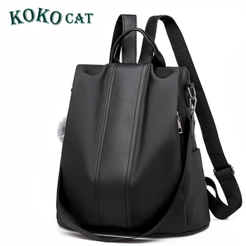 

Women Backpack Purse Waterproof Nylon Anti-theft Rucksack Lightweight School Shoulder Bag Leather Mini Backpack