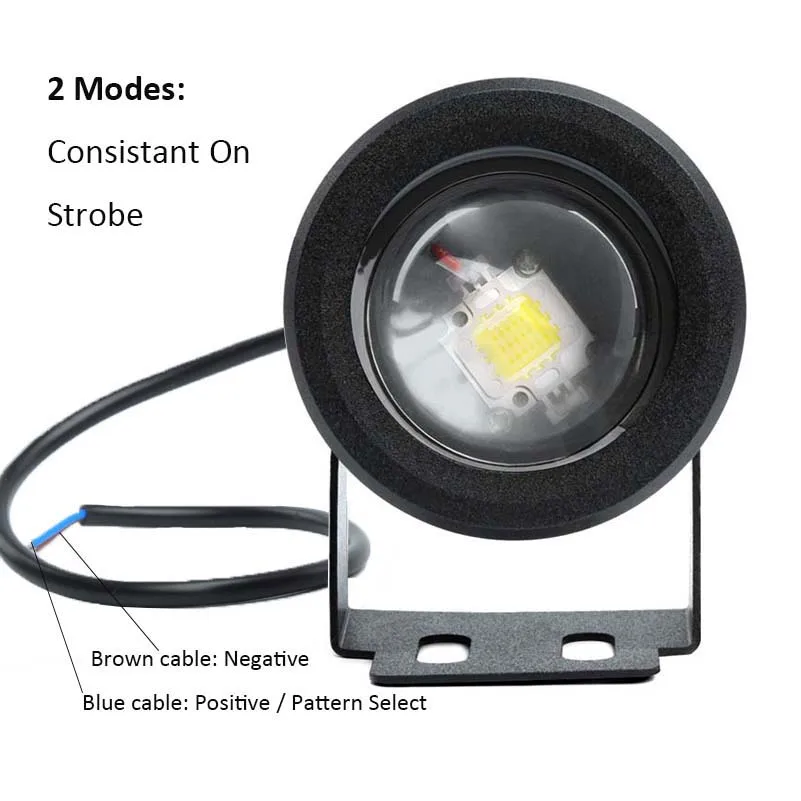 GRIKEY 30W LED Daytime Running Light DRL High Beam Light 6000K 3 Pattern Strobe Flashing Warning Waterproof Headlights Bulb