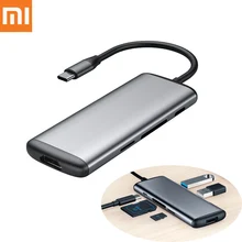 Xiaomi Mijia hagios 6 в 1 type-c к Hdmi Usb 3,0 устройство для чтения карт SD TF Pd зарядный адаптер концентратор для Iphone мобильного телефона