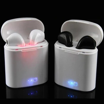 

200PCS NEW Mini Wireless Bluetooth Earphone In-E i7S TWS Stereo Music With Mic For iphone ios & Android smartphone Free DHL