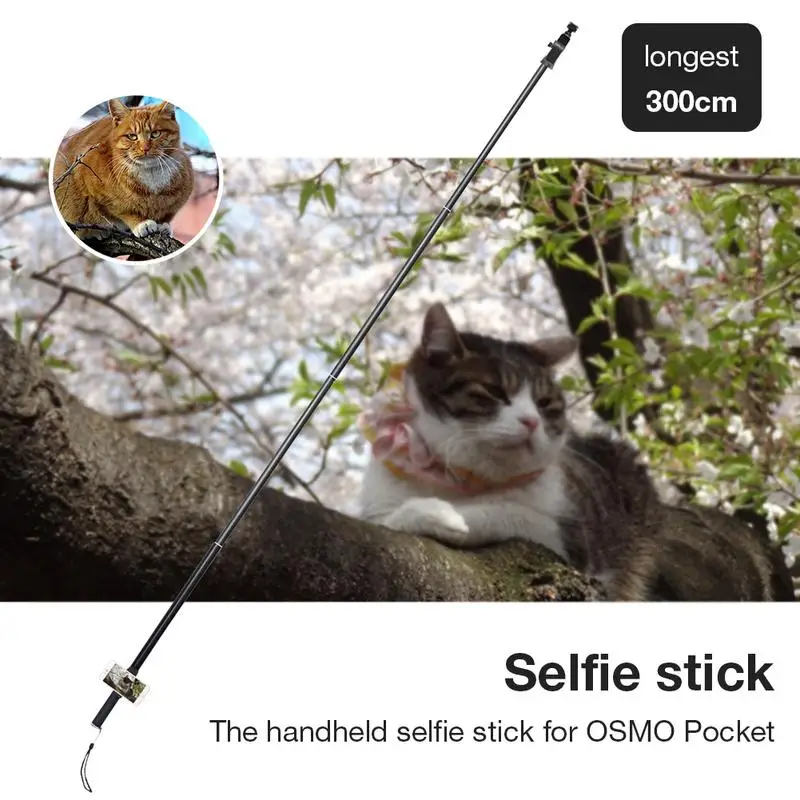 Выдвижная селфи палка со съемной подставкой для DJI OSMO Pocket Insta 360 ONE X универсальный