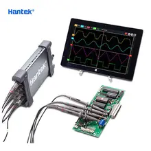 Hantek 6204BC цифровыми осциллографами 200 МГц 1GSa/s 4CH Windows10/8/7/Vista с USB Интерфейс зонд Ручной осциллограф