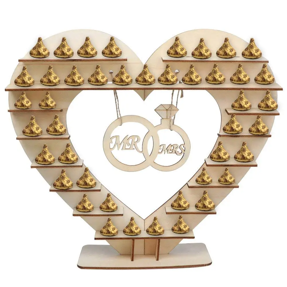 

Mr and Mrs Chocolate Stand,for Ferreo Rocher Wooden Chocolate Stand,for Hershey Kisses Wedding Candy Stand, Perfect Decoration