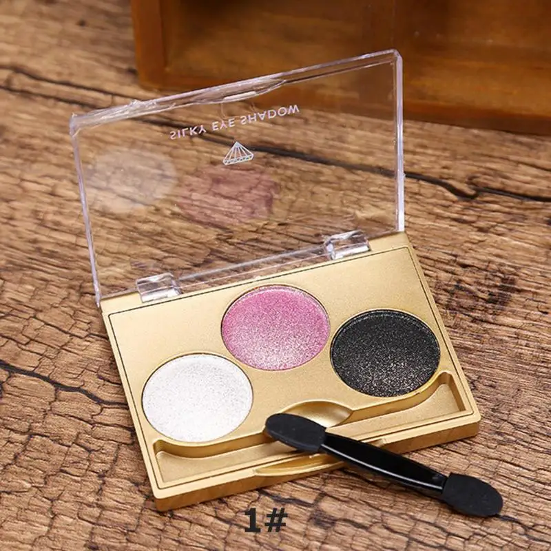 

3 Color Earth Matte Pearl Eyeshadow Palette Glitter Shimmer Pigment Eye Shadow Makeup Beauty Tools Eyeshadow Palette