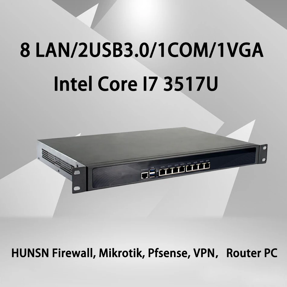 Брандмауэр Mikrotik Pfsense vpn сетевой маршрутизатор для защиты ПК Intel Core I7 3517U [HUNSN SA15R]