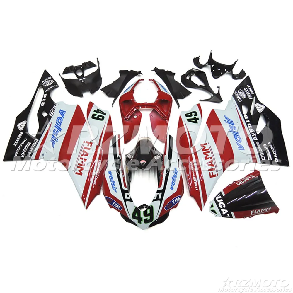 ABS обтекатель кузова комплект пригодный для Ducati 899 1199 Panigale 12 13 14 2012 2013 2014 D5|Полные