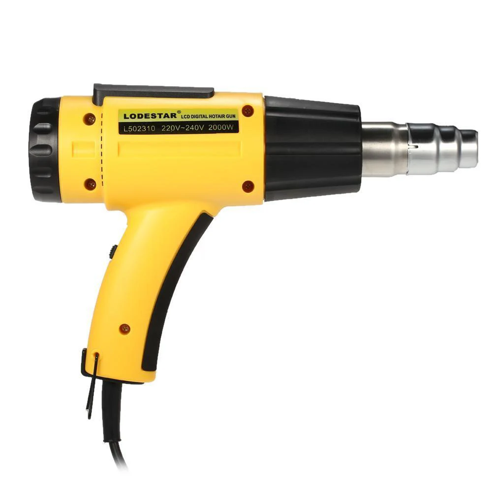 

220v 2000w Temperature Adjustable Heat Gun Lcd Digital Hot Air Blower + Nozzle