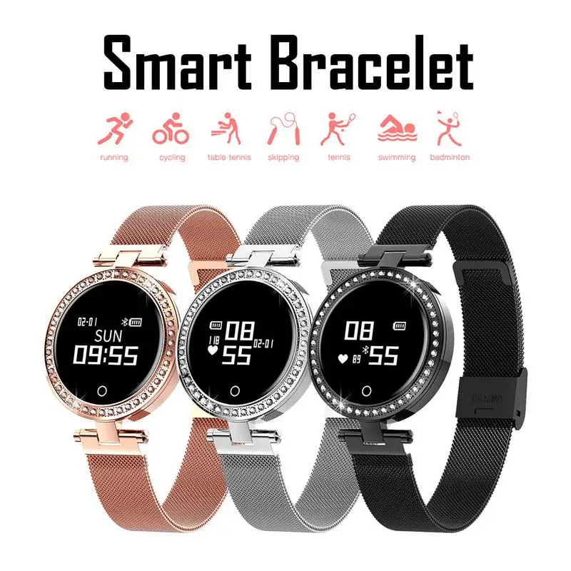 

Smart Watch Continuous Heart Rate Blood Pressure Monitoring Watch IP68 Waterproof Sports Smart Watch Gold Silver Black Newly