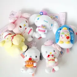 Милый маленький мультфильм плюшевые игрушки Рисунок «Hello Kitty» My Melody Cinnamoroll пудинг собака чучела Животные подвесные игрушки для детей