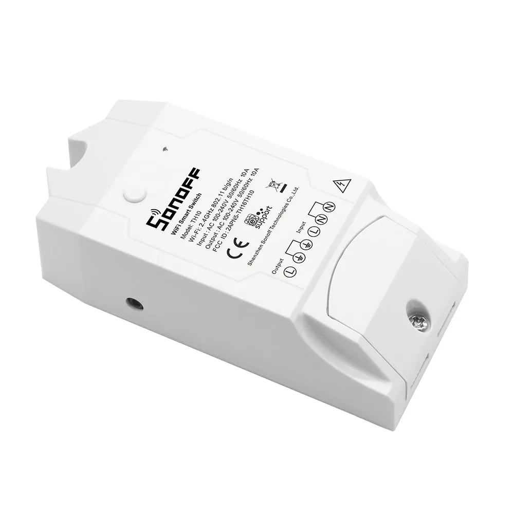 SONOFF TH10 WiFi умный переключатель датчик температуры монитор влажности беспроводной