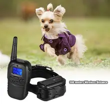Собака шок тренировочный ошейник шок/вибра/звуковой сигнал/лампа против лая ошейник 328yd дистанционный водонепроницаемый перезаряжаемый для пластиковые контейнеры для тату собака