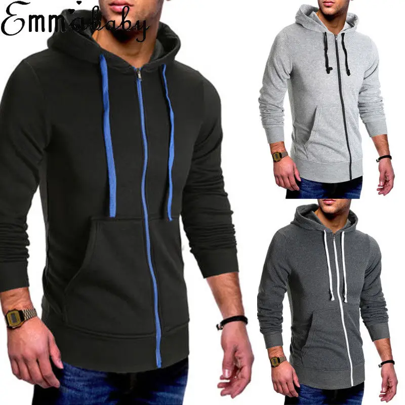 INTERESTPRINT Mens Long Sleeve Hoodie Hooded Sweatshirt Tops Jacket Outwear 