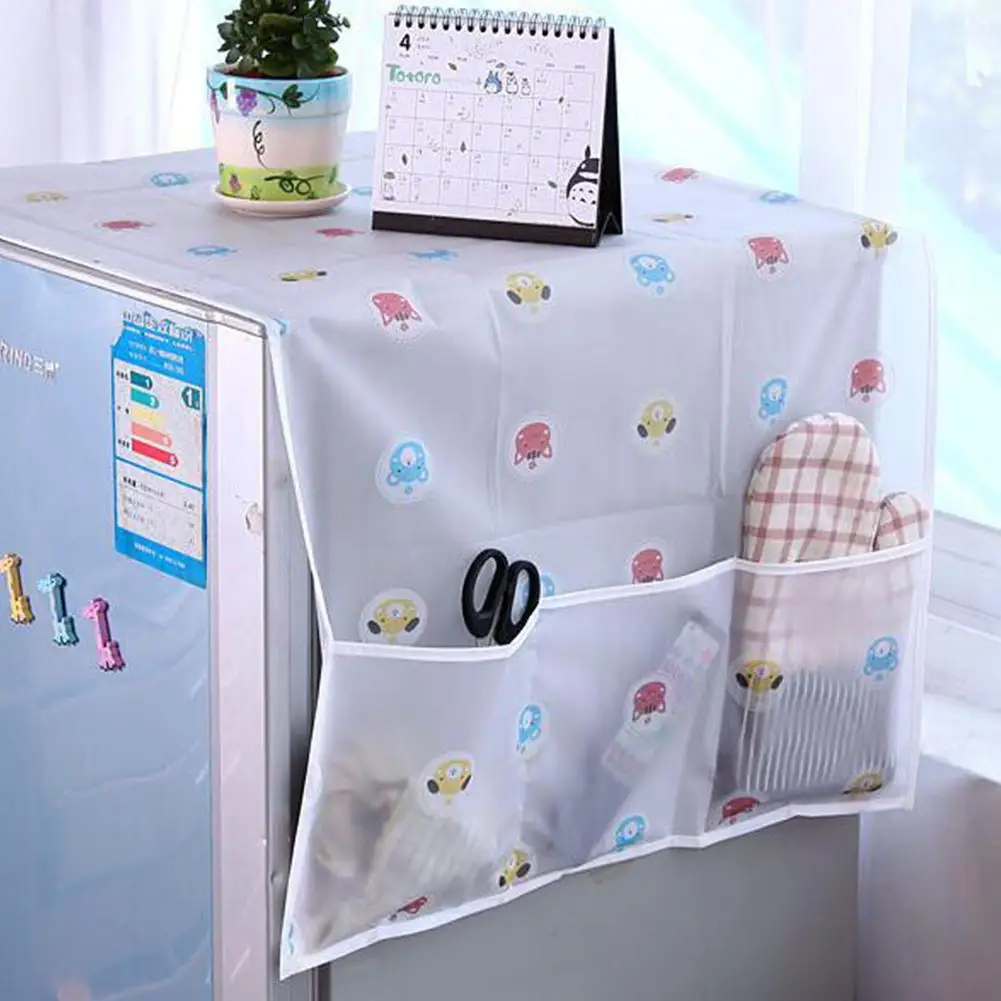 

AsyPets Simple Dust Cover with Storage Pockets for Refrigerator
