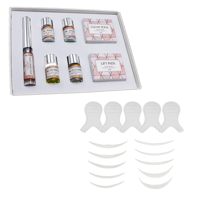 

Funmix Mini Eyelash Perming Kit Professional Eyelash Cilia extension perm with Rods Glue Y-shape Brush Makeup Tools TSLM2