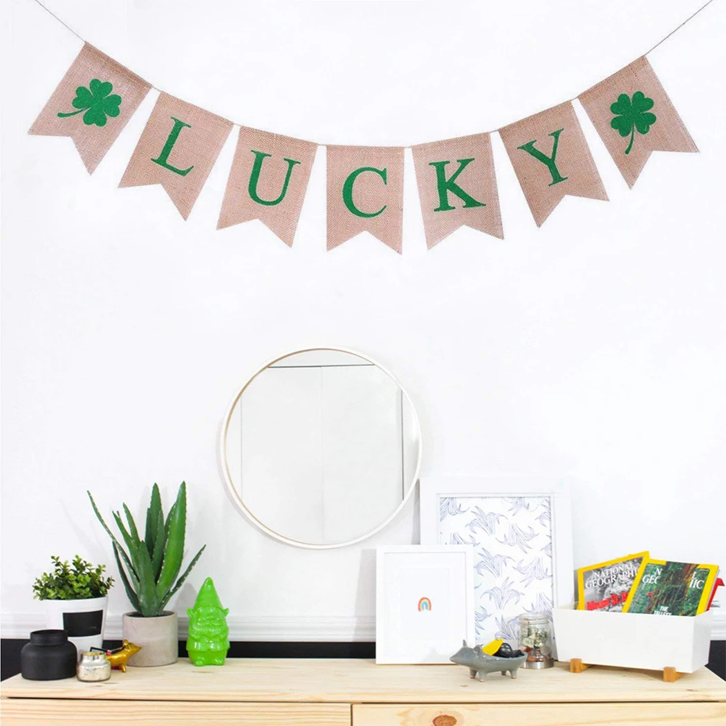 Подвесной баннер Lucky Clover Bunting Подвесные Украшения для вечеринки на День Святого