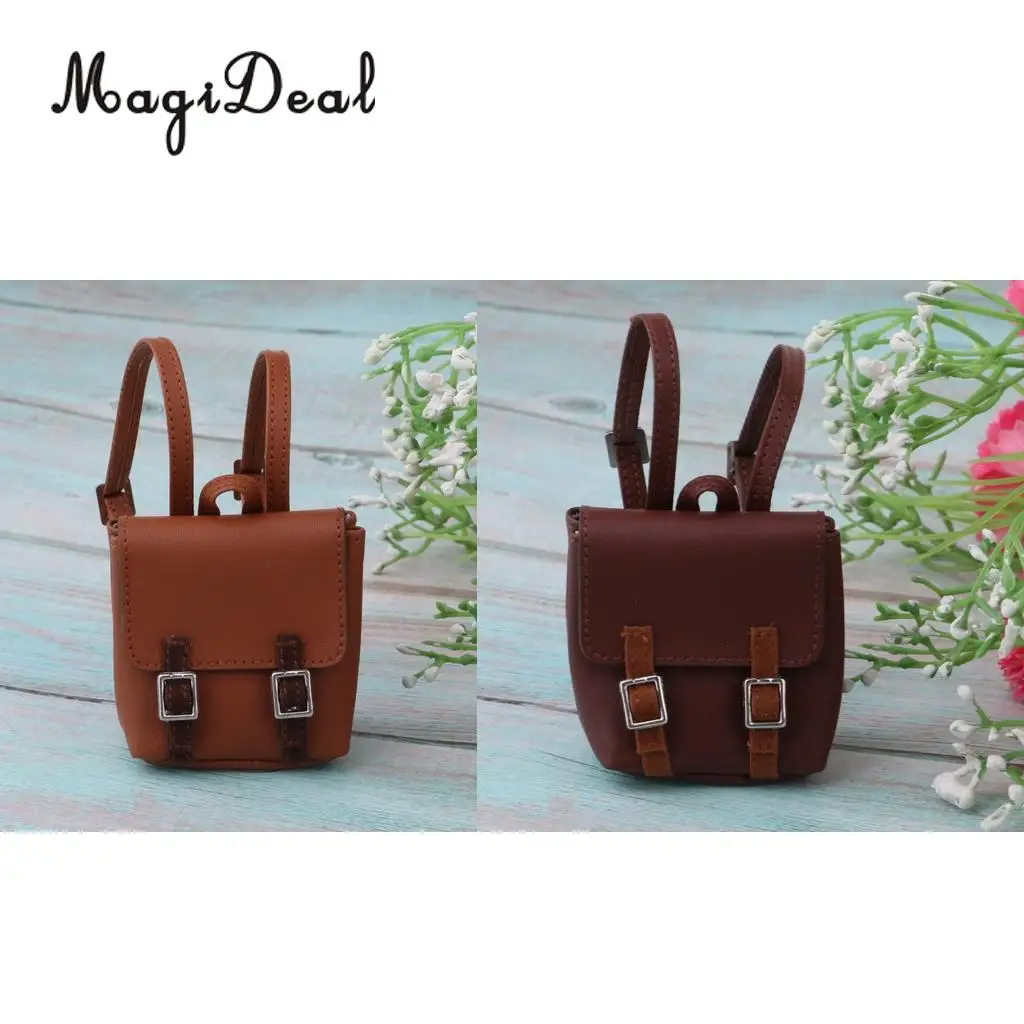 

1/6 Fashion PU Schoolbag Backpack for Blythe BJD Doll Dress Up Accessories
