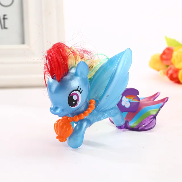 Cheap My Little Pony Toys set one piece Magic Rainbow Dash Unicorn Rarity PVC Action Figure Collectible Model Toys for Children M05