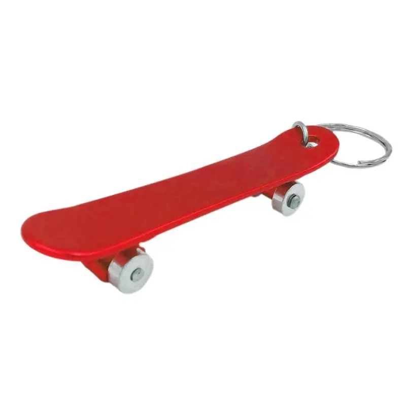 

Car Metal Keychain Skateboard Shape Bottle Opener Portable Fashionable Key Ring Small Pendant Laser Logo Trinket Gift Supplies