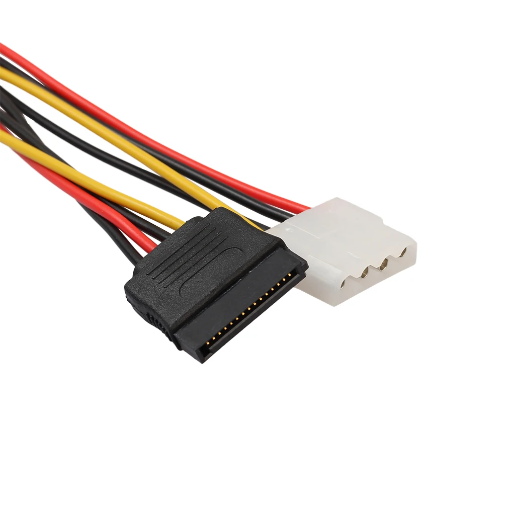 15 Pin Sata Male to Female и 4Pin LP4 силовой сплиттер Y кабель 18 см|Компьютерные кабели разъемы| |
