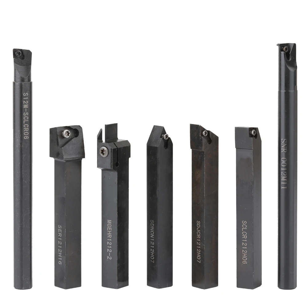 

12mm Multifunctional Shank Lathe Turning Tool Holder Boring Bar With Solid Carbide Insert Wrench Tool Set