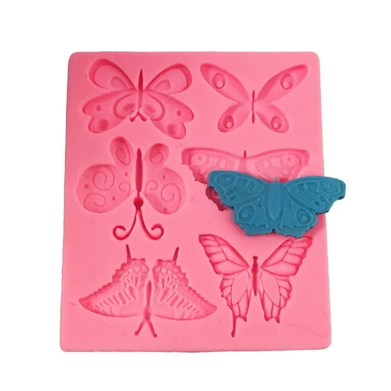 

Silicone Mold Cake Tools 6 Butterfly Shape Fondant Molds For Baking DIY Confectionery Pastry Chocolate Mold Cake Decorating