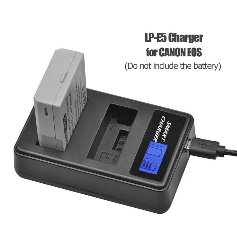 LP E5 ЖК дисплей с двумя портами камеры USB зарядное устройство смарт зарядка