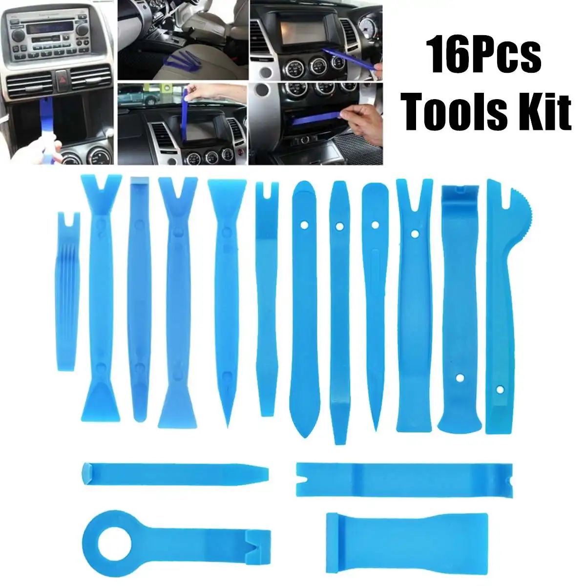 16 шт. автомобиля радио аудио стерео дверь отделкой для интерьера, с мелкими полосками удаление панели прай инструмент наборы Прочный