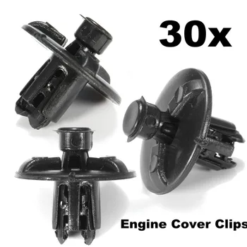 

30Pcs For Lexus EX 350 IS250 IS350 2004-2012 Black Front Inner Structure Engine Cover Push-Type Retainer Clips