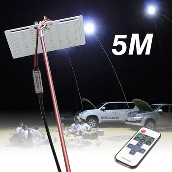 

5M Portable Outdoor Lantern Camping Lamp Light Fishing Lamp Car Rod Light RF Remote Controller Outdoor Lighting