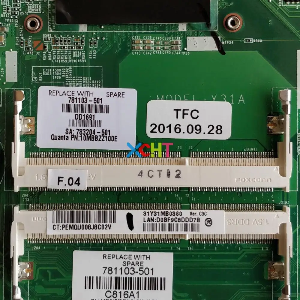  781103-501 781103-001 DAY31AMB6C0 w 850M/4GB i5-4210U for HP ENVY 14-u003TX 14-u010TX 14-u012TX Not