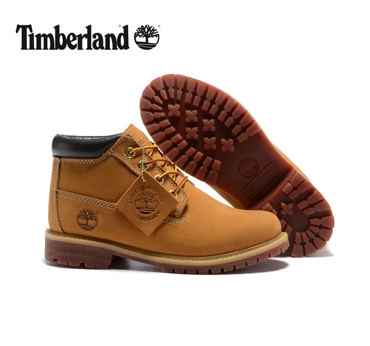 Классические мужские ботинки TIMBERLAND; коллекция 23061 года; премиум-класса; водонепроницаемые мужские ботильоны со средним берцем; мужские ботинки из нубука и натуральной кожи; Цвет пшеничный, желтый