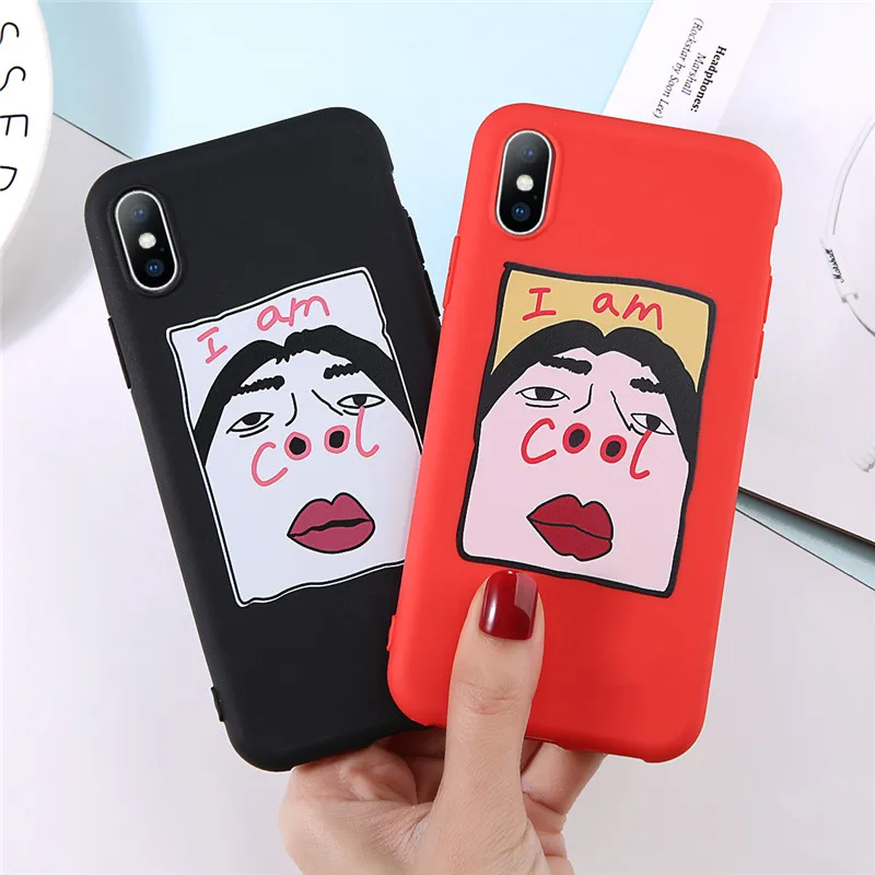 USLION مضحك Selfie كبيرة الخياشيم الهاتف حقيبة لهاتف أي فون 6 7 8 زائد X XR XS ماكس خزائن هاتف آيفون 6 6 S زائد لينة السيليكون الغطاء الخلفي