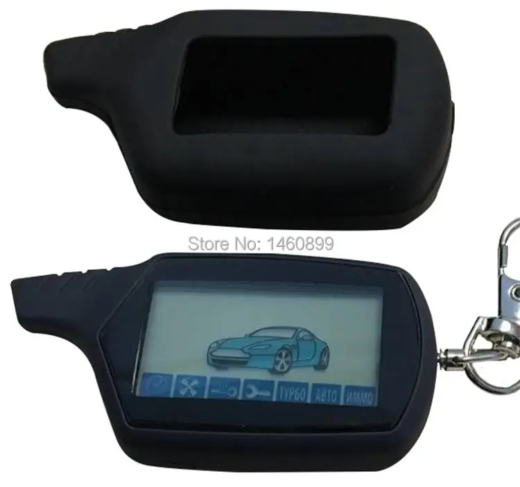 A91 2-way LCD Remote Control Key Fob + Silicone Key Case For Russian Car Anti-theft Two Way Car Alarm System Starline A91