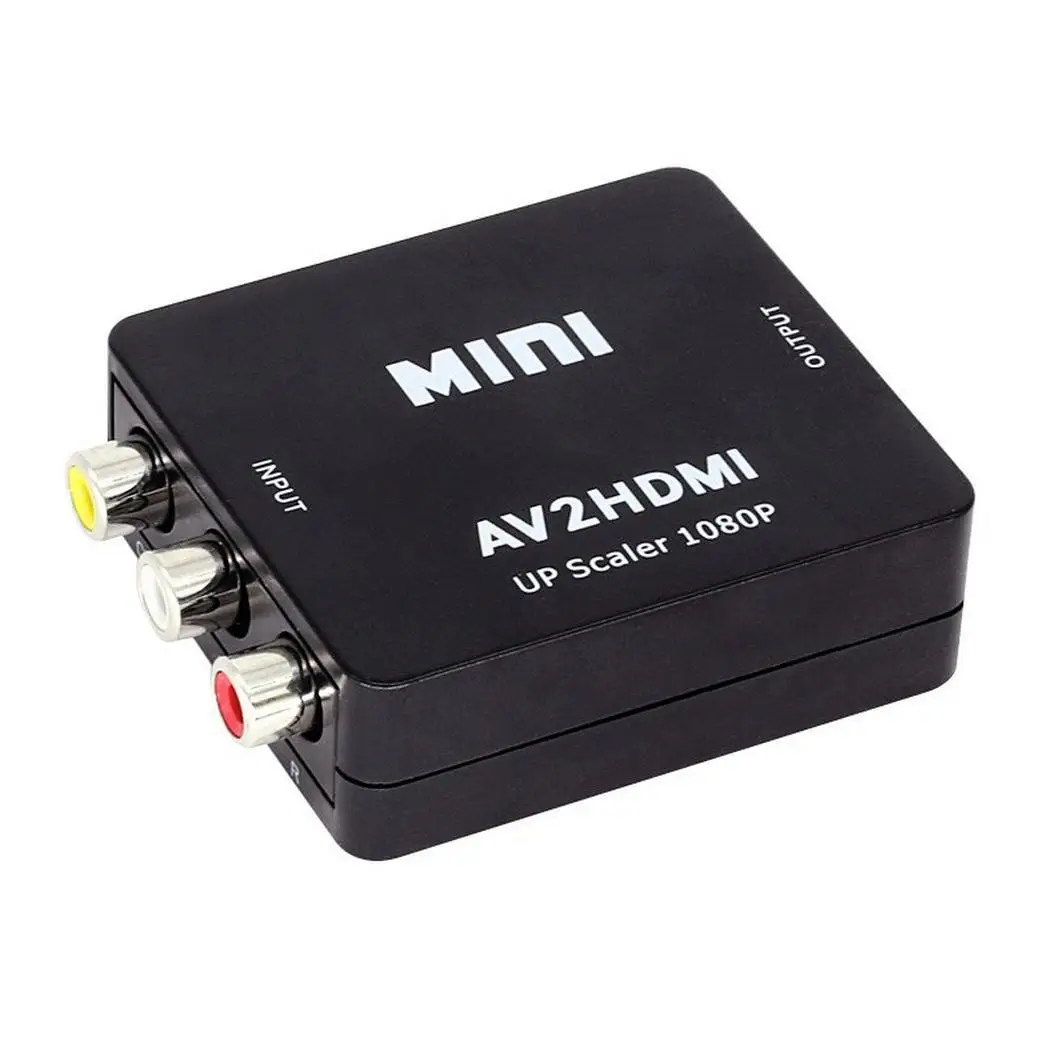 2019 Мини видео из AV преобразователь видеосигнала HDMI Box AV2HDMI RCA cvbs к адаптер для HD ТВ