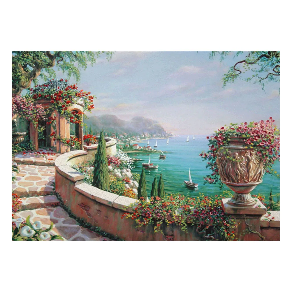 

1pcs Diamond Painting Seaside Scenery Unframed Unfinised Rhinestone Diamond Wall Art Painting Craft Supplies Cross Stitch