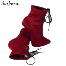 Sorbern/растягивающиеся атласные ботильоны 14 см, 16 см; женские балетки на высоком каблуке; обувь с острым носком; женская обувь на каблуке; женские ботинки