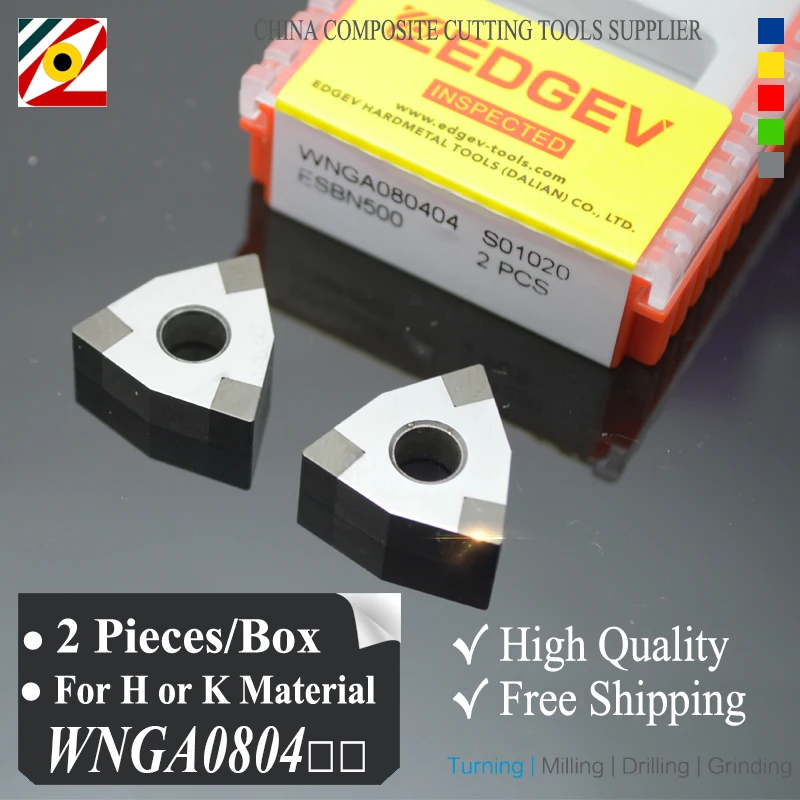 

Boron Nitride CBN Insert WNGA080408 or WNGA432 Blade for cutting High Hardness Materials boring bar CNC Machine Factory Outlet